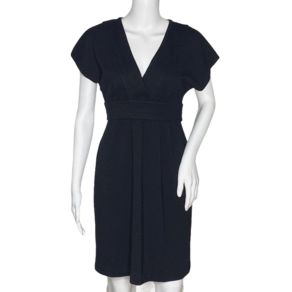 Banana Republic Dress Womens 2 Black Ponte Knit Office Career Neutral Minimalist